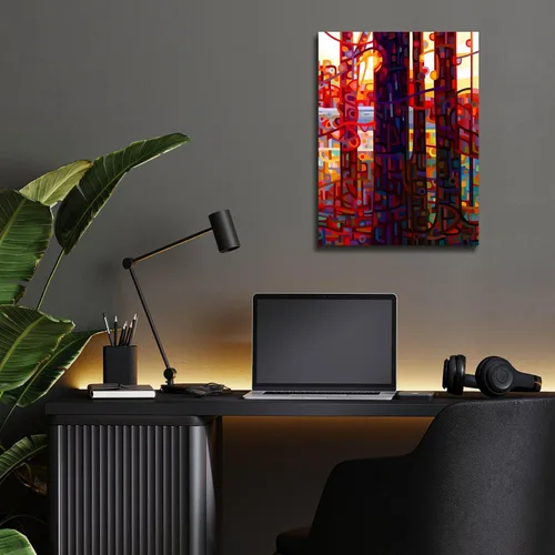 Vista 7 de Epic Art 'Carnelian Morning' de Mandy Budan, arte de pared de vidrio acrílico, 12 x 16 pulgadas