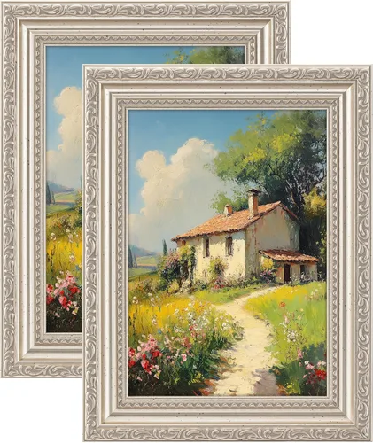 Vista 42 de eletecpro 8x10 Vintage Picture Frame, Glass Cover, Gold, 2-Pack Dorado