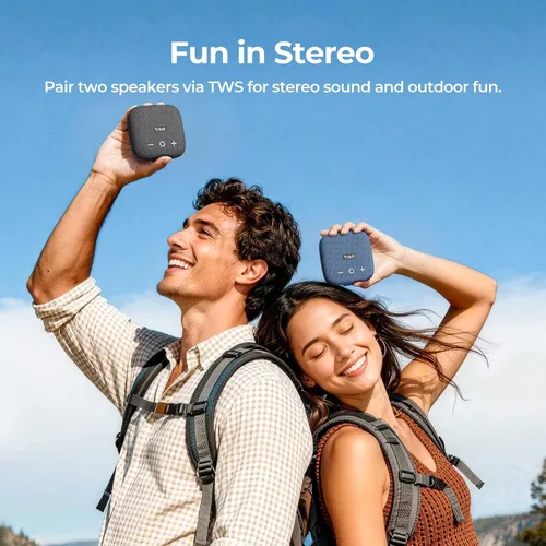 Vista 4 de Tribit StormBox Micro 2 Altavoz portátil inalámbrico: sonido de graves profundos de 10 W, altavoz impermeable IP67 para bicicleta con Bluetooth 5.3
