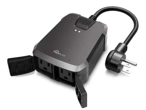 Vista 6 de TREATLIFE Enchufe de atenuación inteligente, paquete de 2 enchufes inteligentes para exteriores, funciona con Alexa y Google Assistant, control