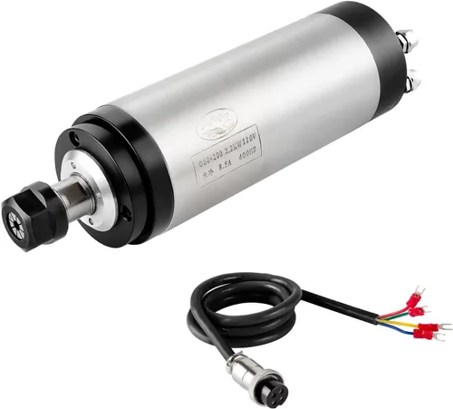 Vista 9 de Motor CNC de husillo CNC 110V 1.5KW 1500W silencioso motor de husillo refrigerado por agua 2.559 in 4 rodamientos 24000RPM 400HZ para máquina