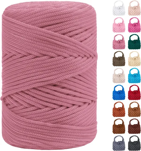 Vista 31 de Cordón de macramé de poliéster de 1/8 pulgadas x 169 metros, cordón de macramé trenzado de polipropileno, hilo de poliéster para tejer bolsos