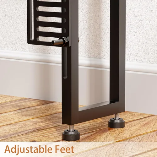 Vista 7 de LAKEMID Cabecera tamaño Queen, cabeceros con luz LED, salidas y puertos USB, cabecera con estante de almacenamiento, cabecera resistente y estable