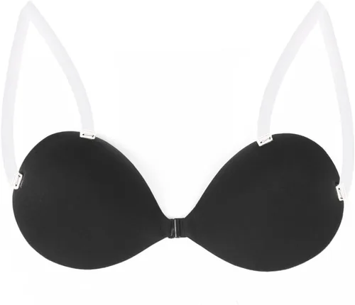 Vista 6 de LITTLEMISSY Women Adhesive Plus Clear Strap Sticky Invisible Bra for Push Up with Detachable Strap &Silicone Nipple Cover