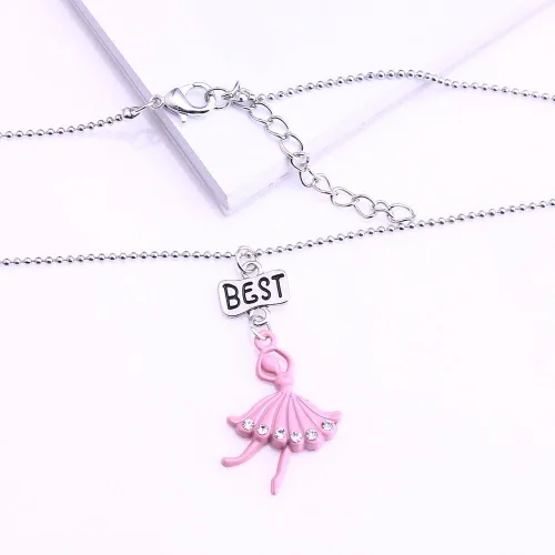 Vista 3 de Collar de mejores amigos para niños niñas niños Metal Sin gemas