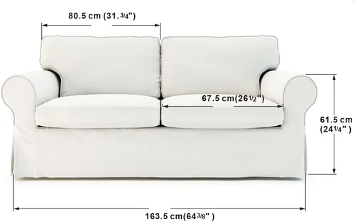 Vista 4 de TLYESD Ektorp - Funda de repuesto para sofá IKEA Ektorp, funda de sofá Ektorp de 2 asientos, solo funda Ektorp (océano oscuro diario)