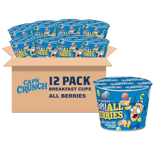 Vista 13 de Cap'n Crunch Cereales, paquete variado de 3 sabores, cajas de tamaño grande, (paquete de 4)