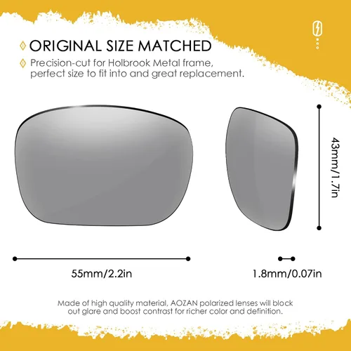 Vista 20 de Lentes de repuesto ANSI Z87.1 para gafas de sol Oakley Holbrook Metal OO4123