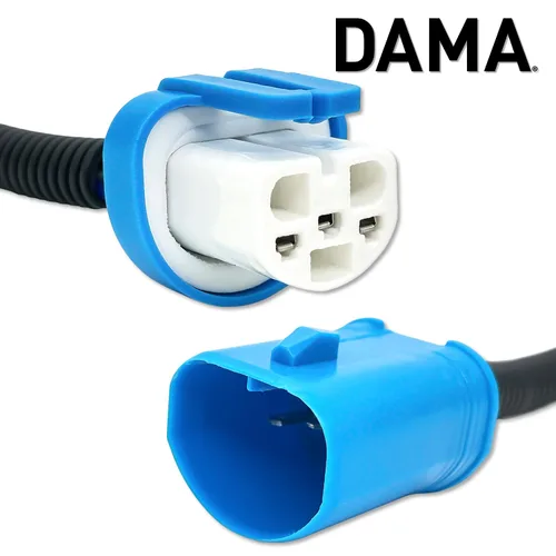 Vista 2 de DAMA 9004 a 9007 Adaptador de enchufe de bombilla Conector de extensión de arnés de cables para bombillas LED y halógenas Coleta de cerámica