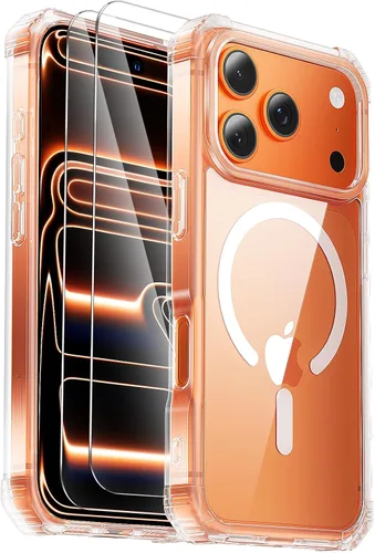 Vista 29 de Funda para iPhone Air [compatible con MagSafe] [2 protectores de pantalla] [prueba de caídas de grado militar] Funda magnética resistente