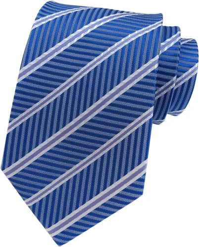 Vista 130 de Secdtie Corbata clásica de seda tejida jacquard a rayas para hombre