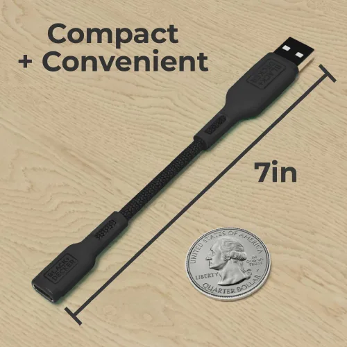 Vista 8 de BLACK+DECKER Adaptador USB C a USB [2 unidades] Tipo C hembra a USB macho OTG Cable USB a USBC Adaptador Apple compatible con MacBook Pro/Air iPhone