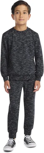 Vista 3 de Hurley Conjunto de 2 piezas unisex para bebé de sudadera suave con cuello redondo Cloud Slub Basic y pantalones deportivos Carbono