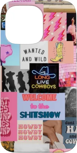 Vista 21 de Pink Western Indie Cowgirl Aesthetic Yeehaw Howdy Country - Carcasa para iPhone 17