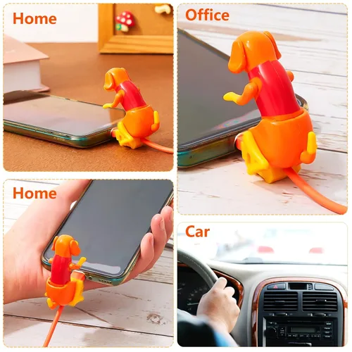 Vista 6 de Frienda - 2 piezas de cable de carga para perros, regalos de temporada de graduación, cable USB para mascotas con transmisión de datos