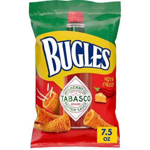 Vista 13 de Bugles Bocadillos de maíz crujientes originales, bolsa de aperitivos, 7.5 onzas