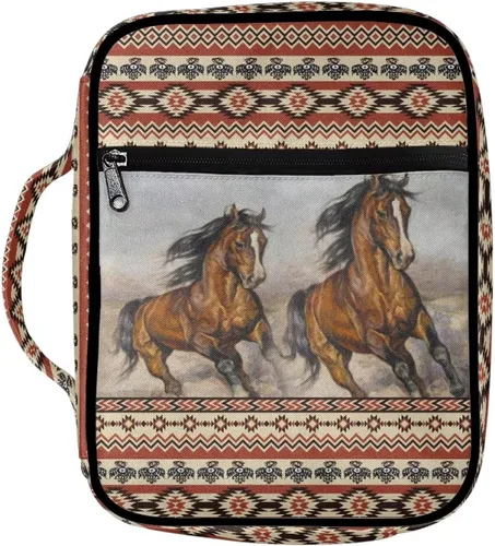 Vista 8 de Funda unisex para la Biblia, portátil, ligera, con asa y bolsillo con cremallera, marcapáginas tamaño grande, Bandera estadounidense mariposa