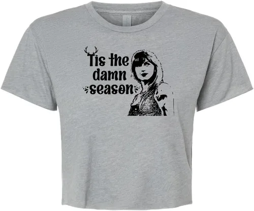 Vista 10 de Women's Screen Printed Crop Tee, Shirts With Sayings