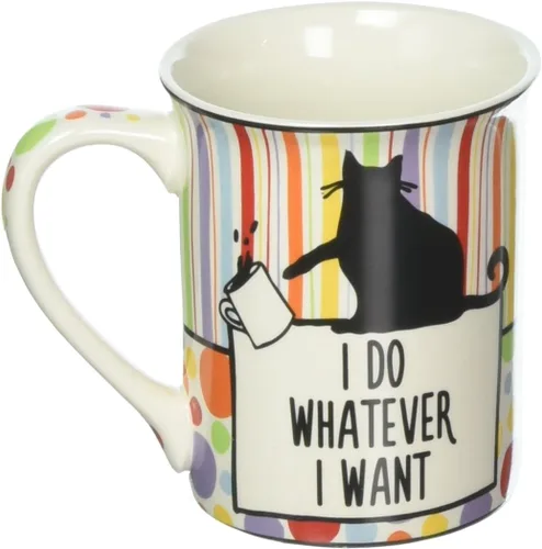 Vista 10 de Taza de cerámica Our Name is Mud "Cat Hair", 16 onzas.