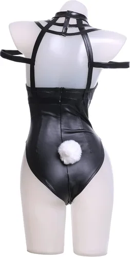 Vista 4 de Vibsion Yor Forger Cosplay Bodysuit Bunny Costume Womens Anime Black Bunny Suit
