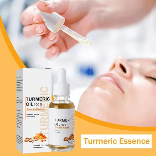 Vista 3 de Paquete de 2 sueros correctores de manchas oscuras con cúrcuma, suero facial reparador, cúrcuma natural para cuidado de piel brillante, sueros