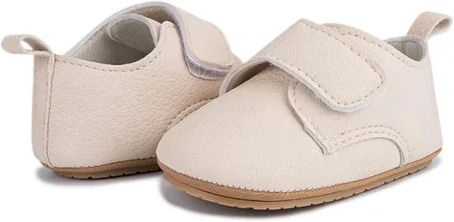 Vista 5 de HsdsBebe Zapatos Oxford de piel sintética con suela de goma suave, antideslizantes, para niños y niñas, para caminar, mocasines