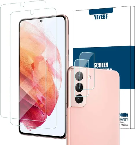 Vista 19 de Protector de pantalla de vidrio templado transparente para Galaxy S20 FE HD + protectores de lente de cámara, [2+2 unidades] [vidrio 3D]