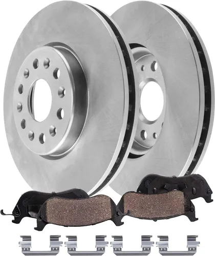 Vista 35 de Detroit Axle - Juego de 4 frenos delanteros para BMW X5 2002, 2003, 2004, 2005, 2006, rotores de freno de disco y pastillas de freno de cerámica