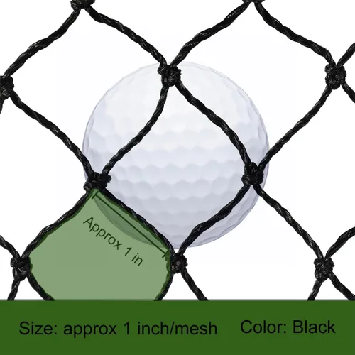 Vista 5 de Red de impacto multifuncional de la red de los deportes de la red negra de la barrera del golf