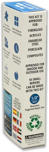 Vista 2 de HIMG Kit de reparación de bañera y ducha, color compatible: American Standard White