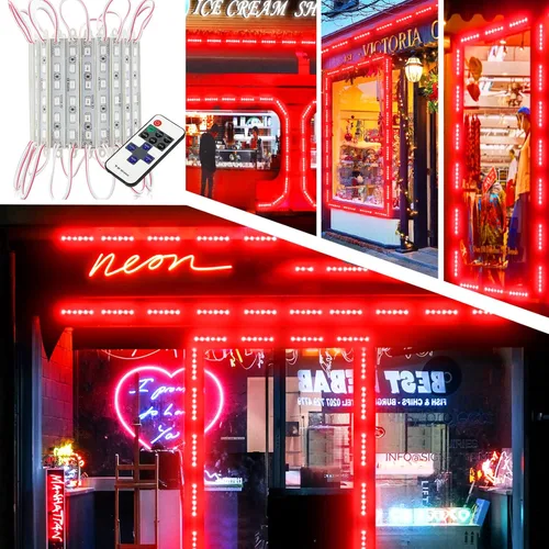 Vista 9 de EAGWELL Luces para escaparates mejoradas de 40 pies, 80 piezas, luces LED para ventana de tienda, color blanco cálido, 4 juegos de luces LED 5054