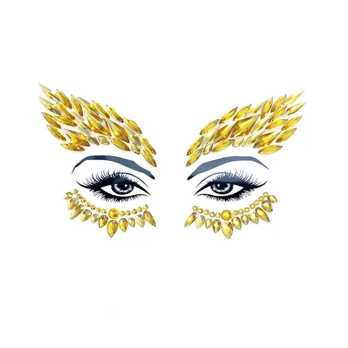 Vista 37 de Neva Nude Americana Crystal Jewel - Adhesivo de cristal para la cara, gemas para carnavales, Halloween, festivales, raves y fiestas, adhesivo