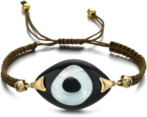 Vista 4 de TheHAD - 25432 - Pulseras de resina con dije de pavo negro para mujer joyería de fe turca ajustable para mujer joyería de fe turca