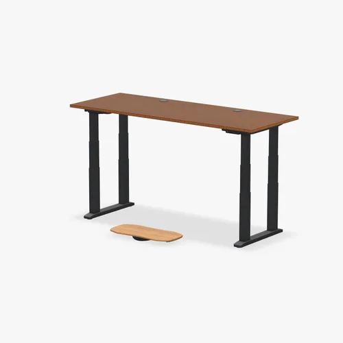 Vista 28 de UPLIFT DESK Bamboo Curve - Escritorio eléctrico de pie V2 (60 x 30 pulgadas), escritorio de pie ajustable de 4 patas, teclado avanzado, ojales