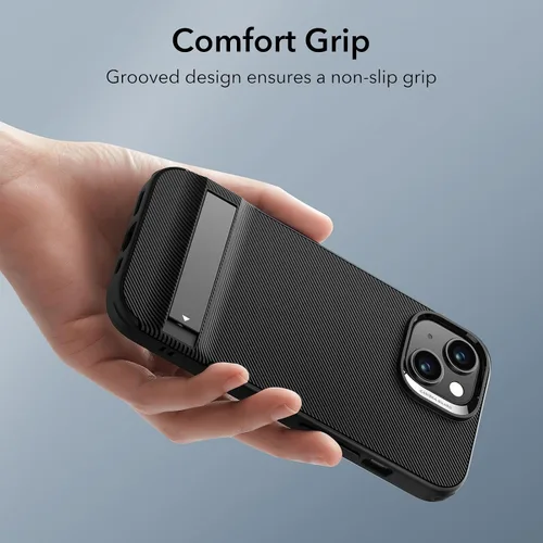 Vista 8 de ESR Funda para iPhone 14 Pro, 3 Modos de Soporte, Protección contra Caídas de Grado Militar, Compatible con Carga Inalámbrica, Cubierta Trasera