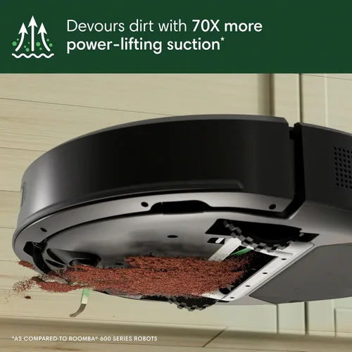 Vista 5 de iRobot Roomba Robot aspiradora de 105 Vac con base de vacío automático – Se Negro