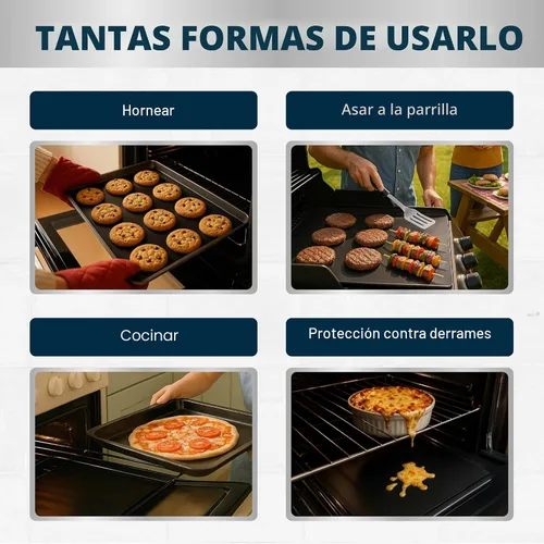 Vista 7 de Revestimiento antiadherente para horno, Grado Profesional – Nunca vuelva a limpiar la parte inferior de su horno, por Cooks Innovations