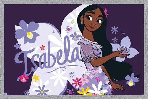 Vista 13 de Trends International Disney Encanto - Póster de pared Isabela, 22.4 pulgadas de largo x 14.7 pulgadas, versión enmarcada en madera de granero