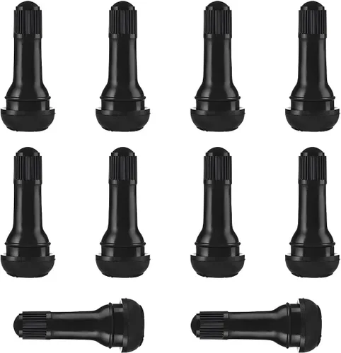 Vista 9 de YoRise 8 unidades TR412 Vástagos de válvula de neumático sin cámara, Kit de vástagos de válvula automotriz de goma de montaje rápido resistente