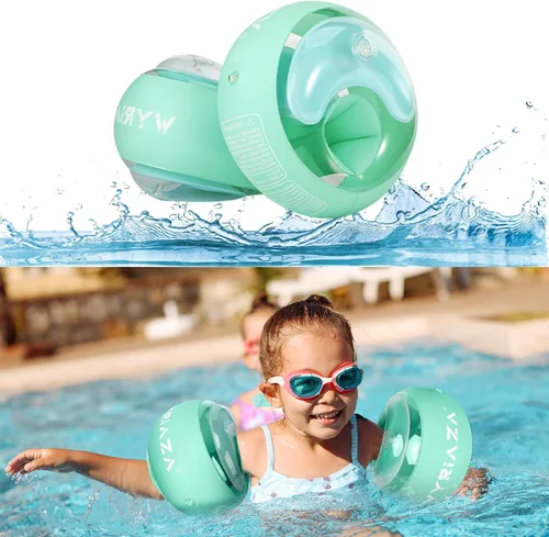 Vista 7 de Loowarts Flotadores de brazo para niños de 1 a 3 años, las bandas inflables flotan como alas de agua y trajes de baño, sistema de seguridad