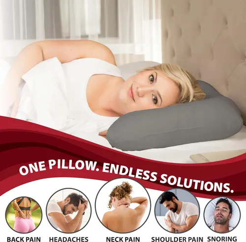 Vista 2 de Core Products D-Core - Almohada cervical para el cuello – Soporte ortopédico extra firme para molestias de cuello, personas que duermen de espalda