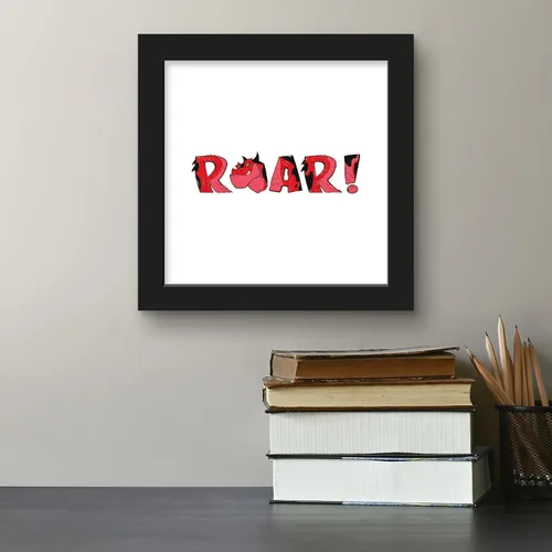 Vista 4 de Trends International Gallery Pops Marvel Moon Girl and Devil Dinosaur - Arte de pared con rugido de dinosaurio diablo, versión enmarcada negra, 12 x