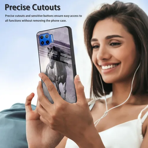 Vista 105 de Funda para Motorola Moto Edge 2022, cubierta trasera de vidrio templado con protector de pantalla, funda protectora a prueba de golpes para Motorola