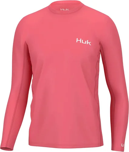 Vista 7 de HUK Camisa de manga larga Icon X para hombre, camisa de pesca de alto rendimiento Azul celeste