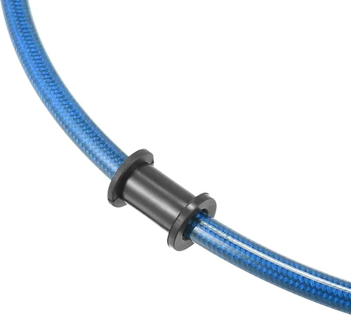 Vista 6 de Motoforti 78.74 pulgadas de longitud 0.394 in ID motocicleta línea de freno hidráulico tubo de manguera de aceite de acero inoxidable trenzado cable