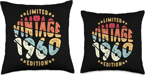 Vista 3 de Age 64 Vintage 1960 Men Women 64th Birthday Gifts Vintage 1960 Limited Edition 64 años Retro 64 años de edad, almohada de 16 x 16 pulgadas