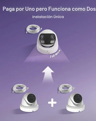 Vista 3 de Anpviz cámara IP dual del PoE de la lente de 4K 8MP, cámara panorámica