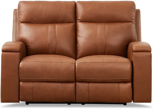 Vista 6 de Hydeline Venice Zero Gravity Power reclinable y reposacabezas de cuero de grano superior con portavasos oculto, 38.5 pulgadas, marrón nuez moscada