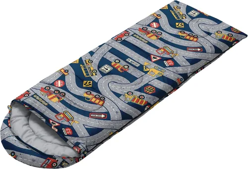 Vista 2 de Saco de dormir para niños y niñas, estampado de monstruos alienígenas, ligero, cálido, portátil, para exteriores, interior, impermeable, resistente