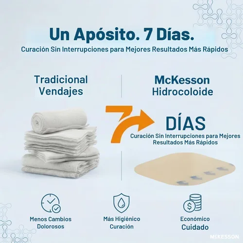 Vista 7 de McKesson Apósito hidrocoloide, estéril, delgado 20 apósitos, 2 x 2